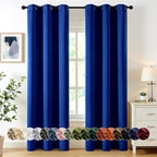 MIULEE Blackout Curtains for Bedroom 2 Panels 40 x 72 Inch Long Royal Blue | by MIULEE