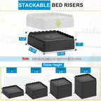 Bed Risers 1 inch, 2 inch, 3 inch, 4 inch Heavy Duty, Adjustable Furniture Riser - Image 2