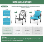 Summsun Outdoor Backrest and Deep Seat Cushion Set, Waterproof Fade Resistant - Image 7