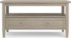 SIMPLIHOME Warm Shaker Solid Wood Transitional-Style 36-inch Wide Coffee Table - Image 3