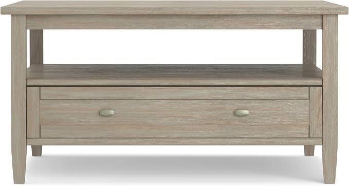 SIMPLIHOME Warm Shaker Solid Wood Transitional-Style 36-inch Wide Coffee Table - Image 3