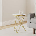 HLR Modern Round Side Table Set of 2, End Table - Image 2