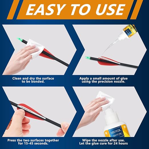 Fletching Glue 100g, Heavy Duty Arrow Glue Kit - Image 5