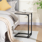 AMHANCIBLE C Shaped Side Table, End Tables Living Room Set of 2, Slide Under - Image 2