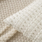 MIULEE Corduroy Decorative Throw Pillow Covers 16x16 Pure White Pack of 2 | - Image 8