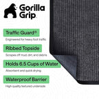 GORILLA GRIP Waterproof Traffic Guard Door Mat, 47x35 Indoor Outdoor Durable - Image 2