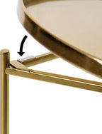 Kate and Laurel Ulani Modern Nesting Side Table; Set of 2; Gold; Sophisticated - Image 7