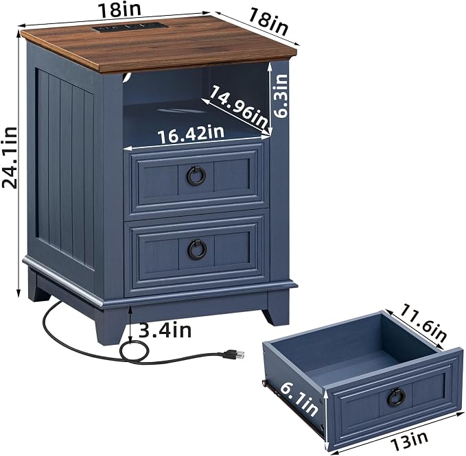 Farmhouse Coffee Table Set of 3, Furniture Set - Image 3
