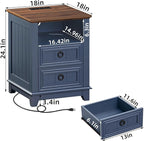 Joaxswe 18" Farmhouse Night Stands Set of 2 - Image 5