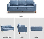 Kingfun Living Room Furniture Sets, 3 Seater Couch and Armchair, Mid Century - Image 8