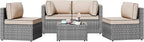 Patio Furniture Sets, 5 Piece Outdoor Sectional Sofas, Wicker Rattan Outdoor by Shintenchi%7CFurnitureMadeforRealLife