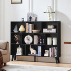 LEYAOYAO 10 Cube Bookshelf, 3 Tier Vintage 55" Wide Bookcase - Image 8