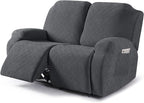 VANSOFY Oversized Recliner Cover, 2-Pieces Stretch Reclining Couch Cover by VANSOFYFURNITURECOVERS
