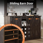 4ever2buy Farmhouse Coffee Bar Cabinet - Image 6