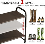 INGIORDAR Shoe Rack 3 Tier Long Storage Organizer Wide Metal Shoe Shelf - Image 5