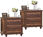 Joaxswe 24" Wide Farmhouse Night Stand Set of 2, Large End Table by Joaxswe
