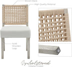 LZAREAL Farmhouse Dining Chairs Set of 4 Linen Fabric Upholstered Accent Side - Image 5