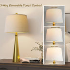 Oneach 25.75" 3-Way Dimmable Touch Control Modern USB Table Lamp Set of 2 - Image 5