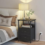 Fixwal Bedside Table with 3 Color Temperature Reading Light, Nightstand with - Image 2