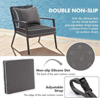 MIULEE Dark Grey Outdoor Seat Cushion 24x24 Inch Waterproof & 3 Year Fade - Image 4