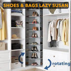 SpaceAid 9 Tier Rotating Shoe Rack Tower, Spinning Shoe Display Lazy Susan - Image 4