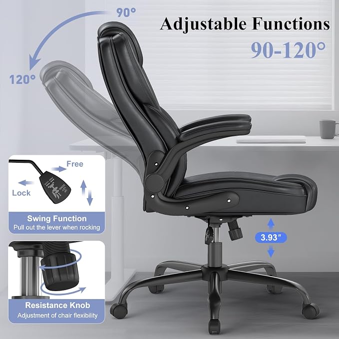 AnyGod Executive Office Chair, Comfy Ergonomic Computer Desk Chairs - Image 5