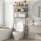 GloTika 3-Tier Over Toilet Storage - 150lb Total Capacity Metal Bathroom by QualityHomewareTimlessComfort