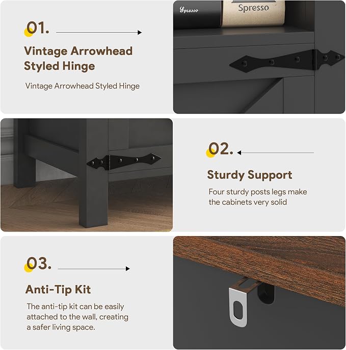 knoworld 63'' Buffet Sideboard - Image 9