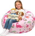 Lukeight Stuffed Animals Storage Bean Bag Chair Cover by Lukeight