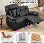 58.3" Reclining Loveseat Sofa, RV Loveseat Recliner Couch - Image 8