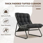 Grand patio Outdoor Chair with Ottoman, Comfy Lounge Chair with Puffy Cushion - Image 4