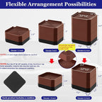 Bed Risers Heavy Duty, Adjustable Furniture Riser Blocks Lift 1.5, 4.3 inches - Image 2
