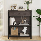 FATORRI Rustic Small Bookshelf, Industrial Wood Book Shelf - Image 7