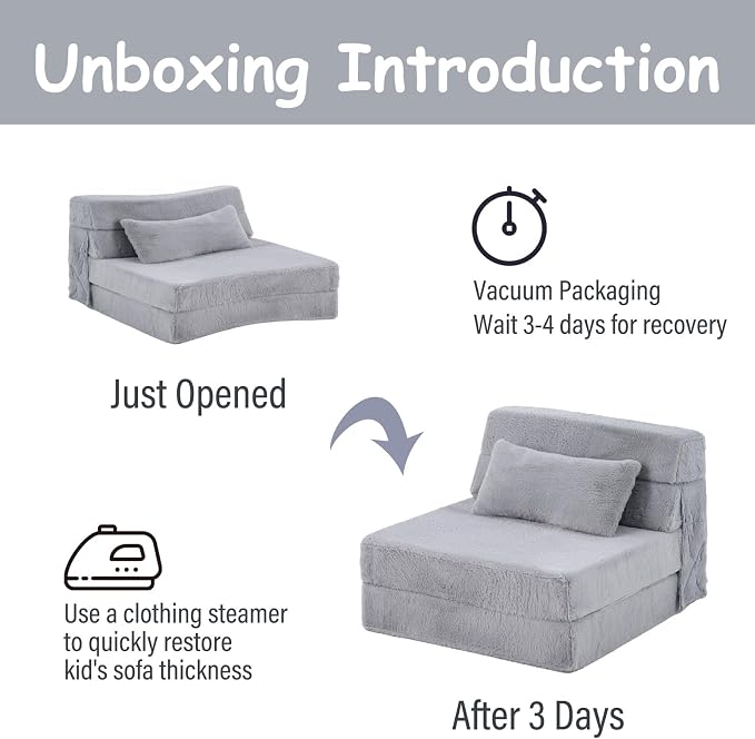 Tiita Convertible Folding Kids Sofa Bed - Image 8