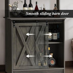 4ever2buy Farmhouse Coffee Bar Cabinet - Image 4