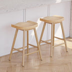 LukeAlon 24.25" Modern Counter Height Bar Stools Set of 4 Wooden Ergonomic - Image 7