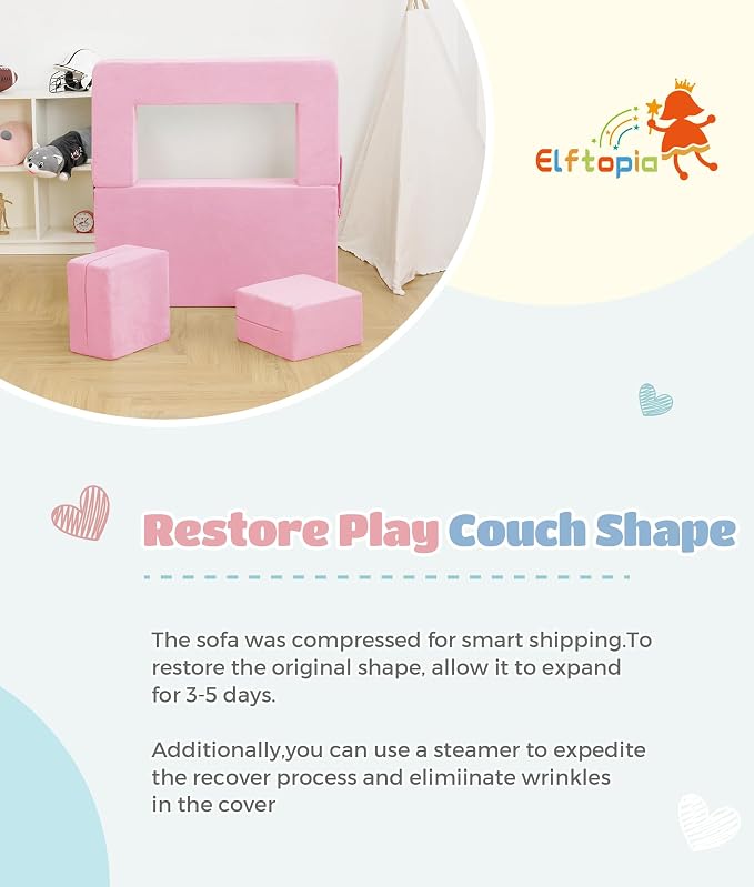 Elftopia Modular Kids Sofa, Toddler Couch Foam Armchair - Image 7