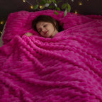 NEWCOSPLAY Fleece Ribbed Cozy Queen Blanket - Image 2