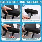 Smiry Ergonomic Office Chair Armrest Pads, Memory Foam Arm Rest Covers - Image 6