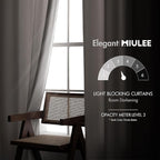 MIULEE Greyish White Velvet Blackout Curtains 52x84 inches 2 Panels | Luxury - Image 5