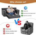 Loveseat Sofa Bed, Convertible Silky Velvet 5-in-1 Foldable Boneless Sleeper - Image 6