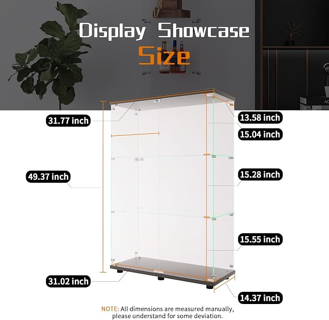 Beauty4U 2 Doors Glass Display Cabinet - Image 4