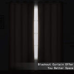 Cappuccino Thermal Blackout Curtains/52 x 54 Inch/Set of 2 Panels Room - Image 3