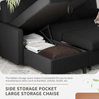 Walsunny 77" Sectional Sleeper Sofa - Image 6