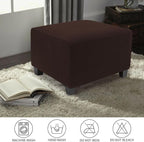 NeColorLife Stretch Ottoman Cover Square Oversized Soft Knitted Jacquard Thick - Image 6