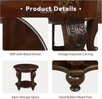 LKTART 22" Victorian Vintage Round End Table - Image 4