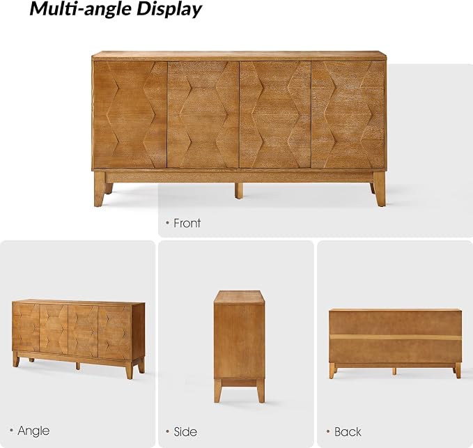 HULALA HOME Mid Century Sideboard Buffet Cabinet - Image 5