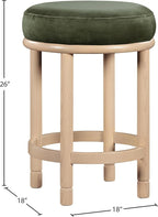 Meridian Furniture 976Green-C Monette Collection Art Deco Counter Stool - Image 3