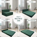 ANONER Fold Out Couch Bed Memory Foam Sleeper Chair - Image 3