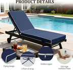 80x26x4in Lounge Cushions for Outdoor Furniture, Outdoor Lounge Chair Cushions - Image 5